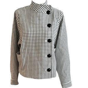 CAbi, NWT OsakaNights Windowpane Jacket, Size XSmall